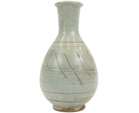 Bernard Howell LEACH (1887-1979) Bottle vase Stoneware with hakame glaze, impressed Leach Pottery seal and personal mark to b