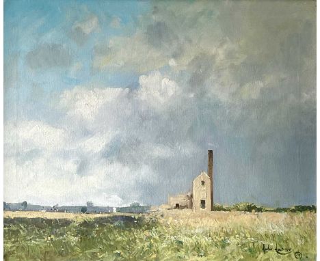 John AMBROSE (1931-2010) Cornish Tin Mine, 1979 Oil on canvasSigned and datedInscription to verso50 x 61cmApart from the very