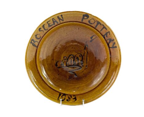 Scott MARSHALL (1936-2008) Climbing Kiln Bowl Ceramic, inscribed Boscean Pottery and dated 1983 in slip, diameter 37cm.