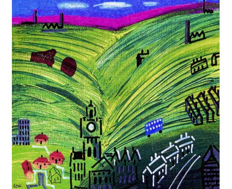 David HOCKNEY (1937) Fax Art Image size 17.5x19.3cmA BT commission for the Bradford residential phone books in the 80s