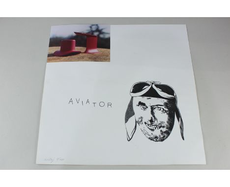 R. B. Kitaj (American, 1932-2007), 'Aviator', colour lithograph, numbered 8/100 and signed in pencil, blind stamped, 40.5cm b