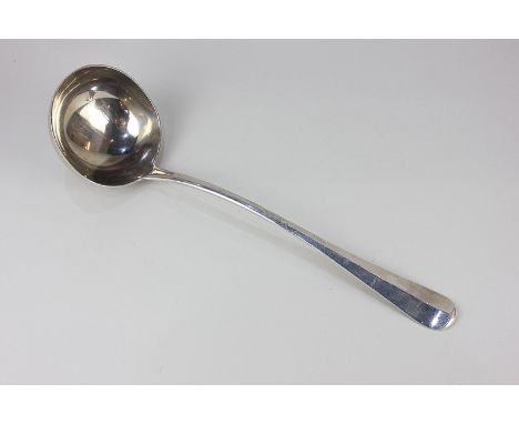 An Edward VII Old English pattern silver soup ladle with rattail bowl, maker Goldsmiths &amp; Silversmiths, London, 8.5oz