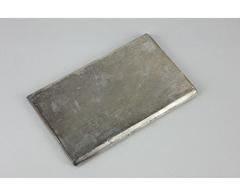 An Asprey &amp; Co. George VI silver cigarette case, engine turned decoration with initials, 14cm, Asprey &amp; Co, London 19