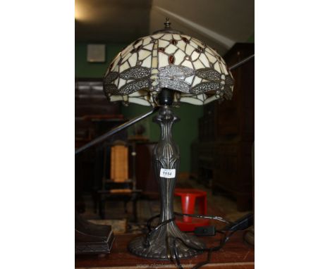 A Tiffany style lamp.