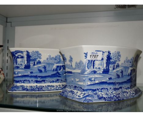 Two contemporary Spode ''Italian'' pattern Jardinieres.