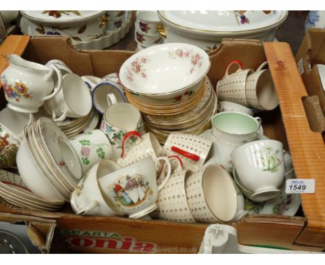 A quantity of miscellaneous china including Crown Staffordshire china jug, six Susie Cooper cups (no saucers),  Duchess china