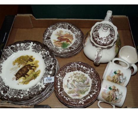 A quantity of Royal Worcester Palissy game series, some a/f.