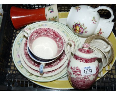 A quantity of china including Susie Cooper meat platter, Coalport jug, Copeland Spode 'Tower' jug, cup and saucer, etc.
