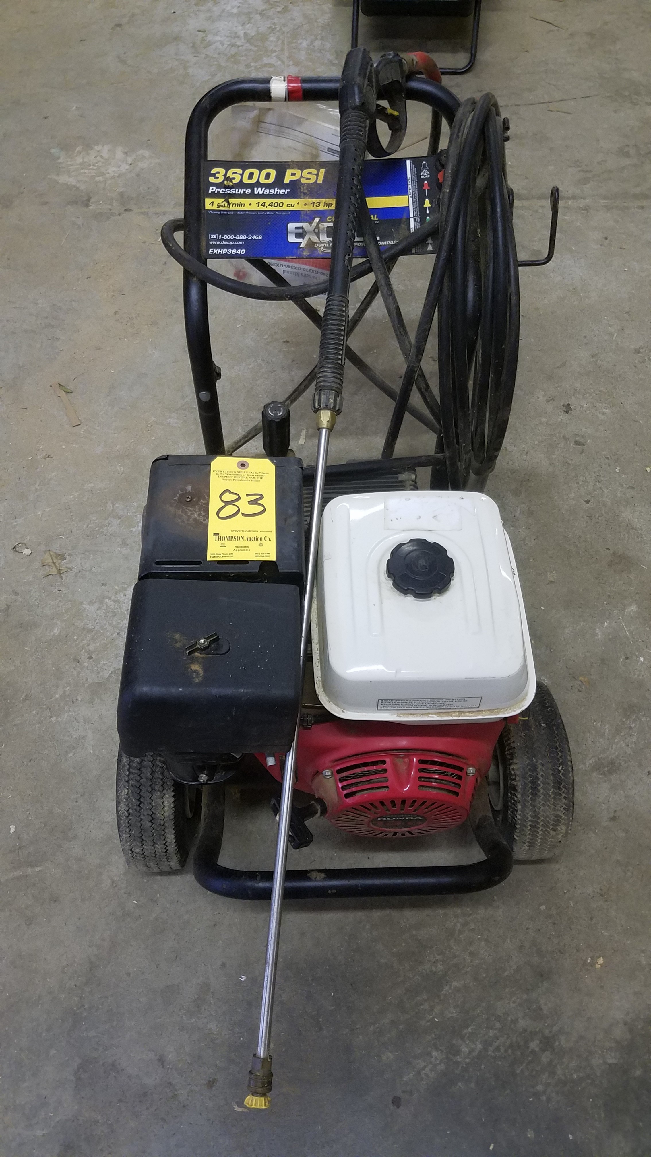 Excell 3600 Pressure Washer 13 HP Honda Motor
