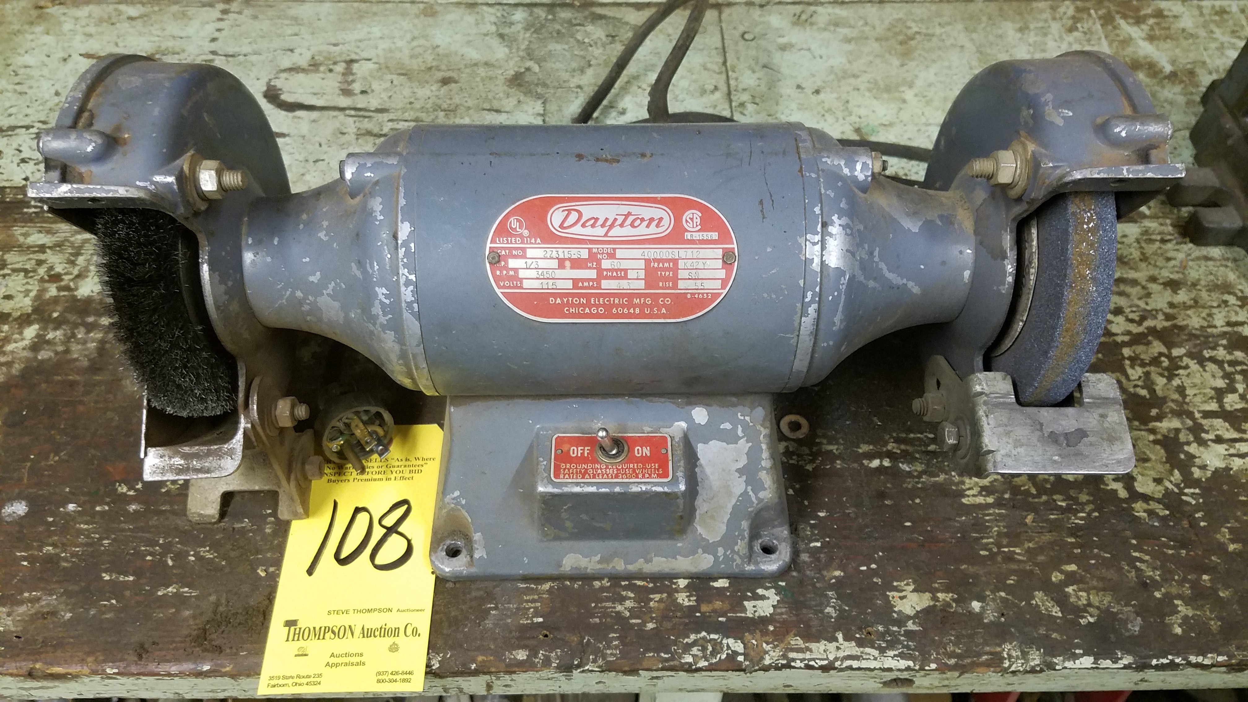 Dayton 6" Double End Bench Grinder