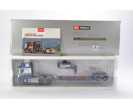 WSI Model Truck Issue comprising 1/50 Scania R Highline I CR20H 6x2 Tag Axle + Low Loader/Euro -  2 Axle in the livery of AC 