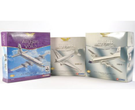 Corgi Diecast Model Aircraft comprising group 1) No. AA31505 Bristol Britannia 307, 2) No. AA31506 Bristol 175 Britannia 102,
