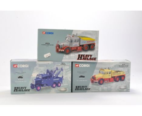 Corgi Diecast Model Trucks comprising Heavy Haulage issues, as follows: 1) No. 17502 Scammell Constructor Wrecker in the live