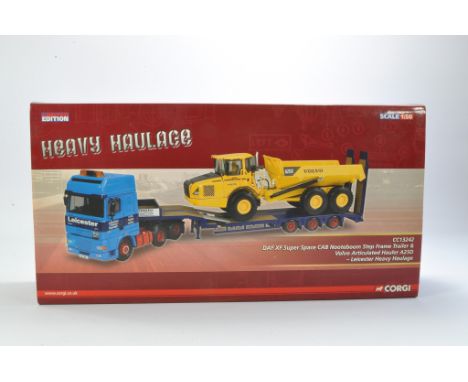 Corgi Diecast Model Truck comprising Heavy Haulage issue, as follows No. CC13242 DAF XF Super Space CAB Nooteboom Step Frame 