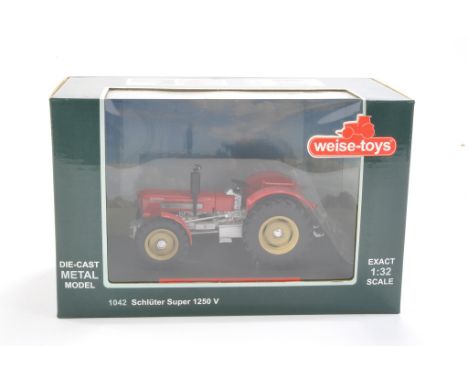 Weise Toys 1/32 No. 1042 Schluter Super 1250 V Tractor. Looks to be without fault and secure in original box. 