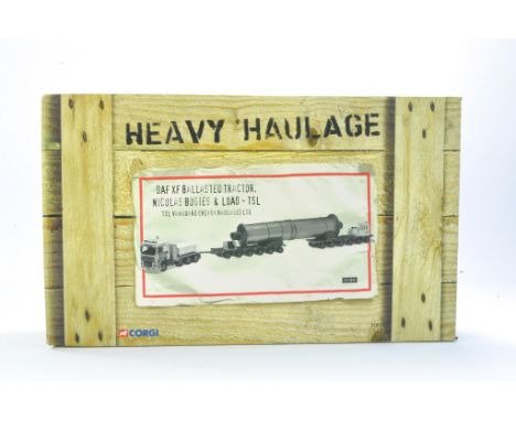 Corgi Diecast Model Truck comprising Heavy Haulage issue, as follows No. CC13209 Daf XF Ballasted Tractor, Nicolas Bogies &am