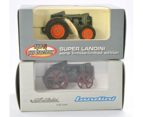 A duo of Ros 1/32 Farm Model tractor issues comprising 1) Super Landini, 2) Super Landini Limited Edition. Not previously ope