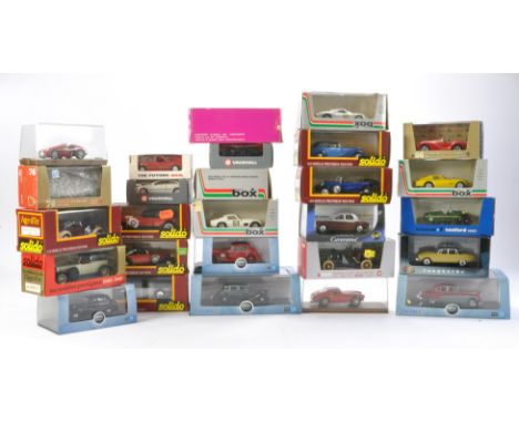 A group of 27 diecast vehicles from various makers including Brumm, Solido, GAMA and others. Depicting various vintage and cl