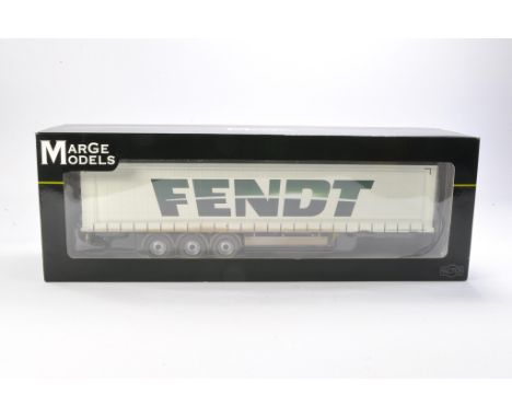Marge Models 1/32 Pacton Curtainside Trailer in Fendt livery with some light weathering. Looks to be without obvious sign of 