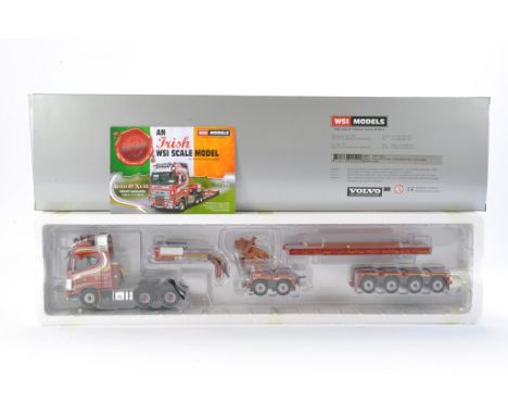 WSI Model Truck Issue comprising 1/50 Volvo FH4 GL XL 6x4 + Low loader 4 Axle + Dolly 2 Axle in the livery of John 'O' Neil. 