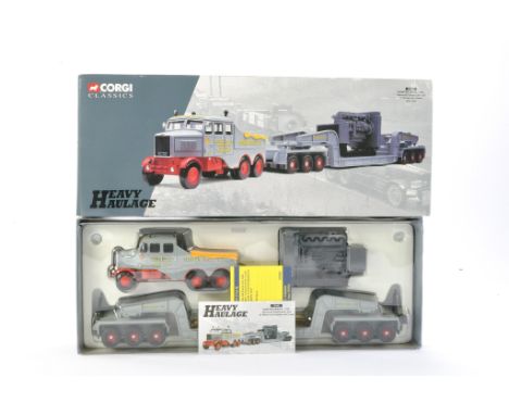 Corgi Diecast Model Truck comprising Heavy Haulage issue, as follows No. 17602 Scammell Constructors and 24 Wheel Low loader 