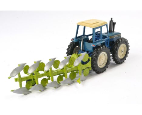 Britains 1/32 based conversion of a County 1474 Tractor with Dowdeswell Plough. Generally good, tractor has some fading plus 