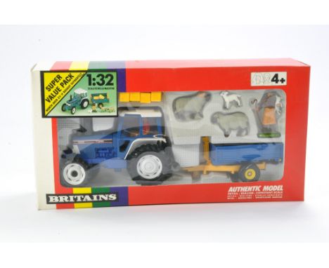 Britains No. 5706 Super Value Gift Set comprising Ford 5610 Tractor and Tipping Trailer plus figures. Excellent in generally 