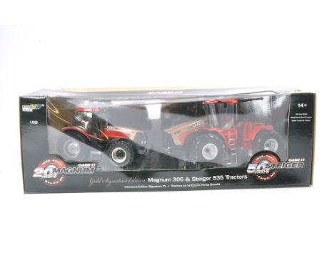 Ertl 1/32 Case IH Gold Signature Set featuring Magnum and Steiger Tractor issues. Excellent and secured in box with no obviou