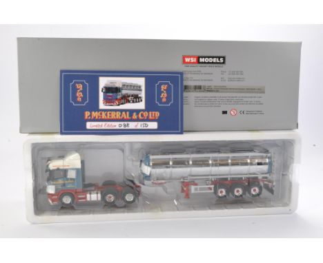 WSI Model Truck Issue comprising 1/50 Scania Streamline Highline 6x2 Tag Axle + Tank Trailer - 3 Axle in the livery of Peter 