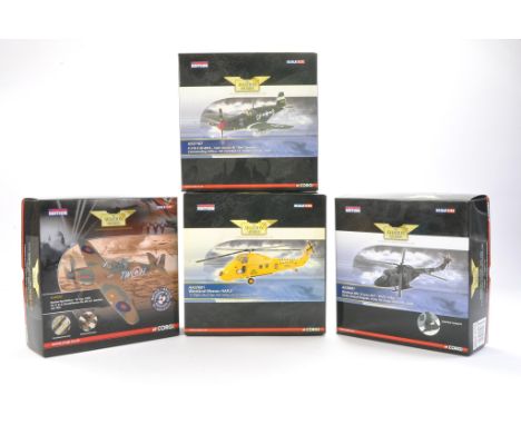 Corgi Diecast Model Aircraft group comprising 1) No. AA39301 Boulton Paul Defiant, 2) No.AA37601 Westland Wessex HAR.2, 3)No.