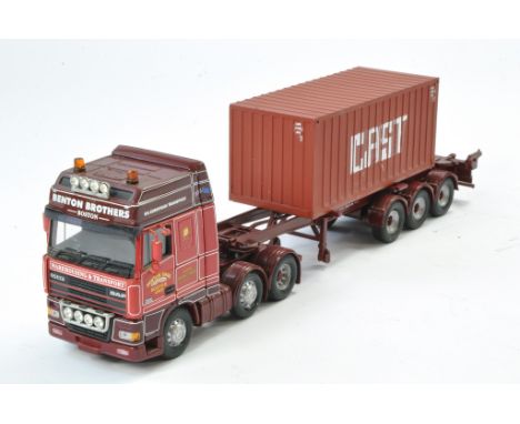 Bespoke 1/50 code 3 / custom exclusive model truck issue (from The Allan Marshall collection) comprising DAF Container Traile
