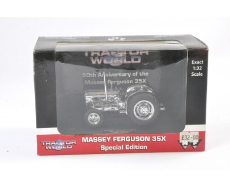 Universal Hobbies 1/32 Massey Ferguson Tractorworld 2012 35X Chrome Edition Tractor. Excellent and secured in boxes with no o
