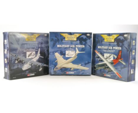Corgi Diecast Model Aircraft comprising group 1) No. 48805 Military Short Sunderland MKIII, 2) No.AA31602 Military Air Power 