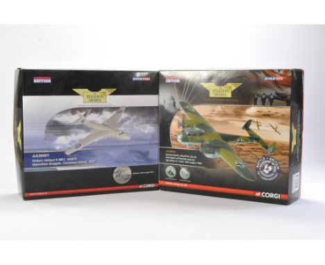 Corgi Diecast Model Aircraft group comprising 1) No. AA39401 Vickers Valianr B MK1, XD818, 2) No. AA38804 Dornier Do215. Both