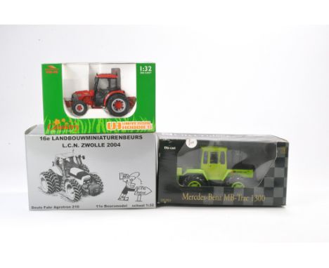 Siku 1/32 LCN Zwolle 2004 Deutz Fahr Agrotron Tractor plus two others as shown. All look to be excellent in boxes. 