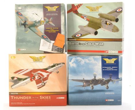 Corgi Diecast Model Aircraft group comprising 1) No. AA35002 Birth of the cold war Gloster Meteor F.Mk 8 601, 2) No. 49005 Sp