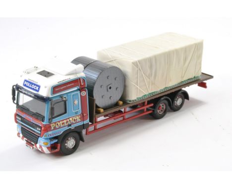 Code 3 / Custom Exclusive 1/50 Model Truck Issue (from The Allan Marshall collection) comprising DAF Rigid Flatbed with sheet
