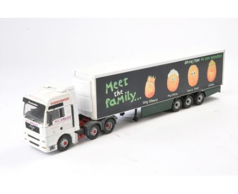 Bespoke 1/50 code 3 / custom exclusive model truck issue (from The Allan Marshall collection) comprising MAN Fridge Trailer i