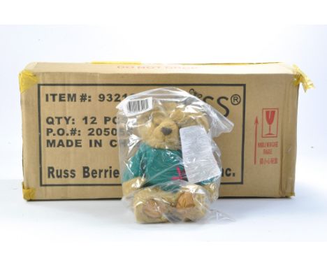 A group of 12 Russ and Berrie promotional Teddy bears for first choice. Still sealed in packaging. 