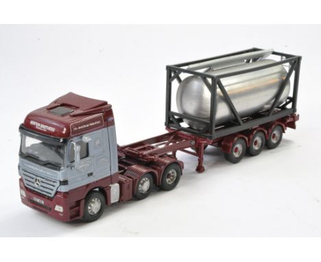 Bespoke 1/50 code 3 / custom exclusive model truck issue (from The Allan Marshall collection) comprising Mercedes Tank Traile