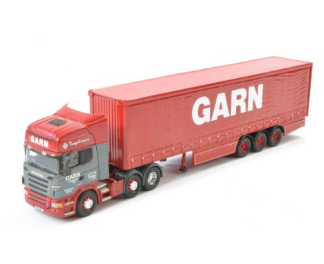 Bespoke 1/50 code 3 / custom exclusive model truck issue (from The Allan Marshall collection) comprising Scania Curtainside T