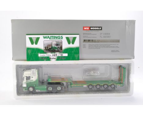 WSI Model Truck Issue comprising 1/50 Scania Streamline Topline 6 x 2 Tag Axle + Semi Low loader - 4 Axle + Ramps in the live