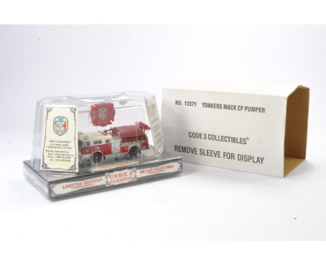 Fire and Rescue Model issue comprising Code 3 Collectibles No. 12371 Mack Fire Engine in the livery of Yonkers Fire Departmen