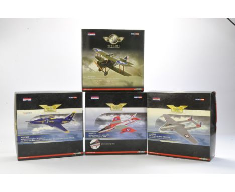 Corgi Diecast Model Aircraft group comprising 1) No. AA37703 Royal Aircraft Factory Se5a, 2)No. AA37301 DH Vampire FB MK.5, 3