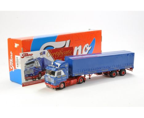 Tekno Model Truck Issue comprising 1/50 Scania 3 series Streamline in the livery of Steve Swain. Limited Edition 131 of 175. 