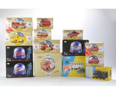 A group of 14 Corgi Fire and Rescue models comprising No. 97353 AEC Ladder, No. 97389 Chevrolet, No. 98475 Volkswagen Van Fir