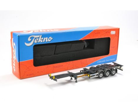 Tekno Diecast Model Truck comprising No. 000061 Flexitrailer in grey. Appears to be generally good in original box.  Likely d