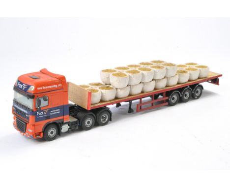 Code 3 / custom exclusive 1/50 model truck issue (from The Allan Marshall collection) comprising DAF Flatbed Trailer with Sac
