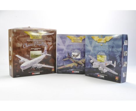 Corgi Diecast Model Aircraft group comprising No. 47302 Military Avro Lancaster RAF Coastal Command, 2) No. AA31101 Military 