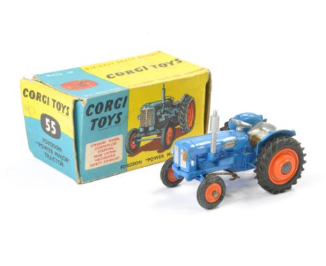 Corgi No. 55 Fordson Power Major Tractor. Good with some general age related marks and residual age wear in good original box